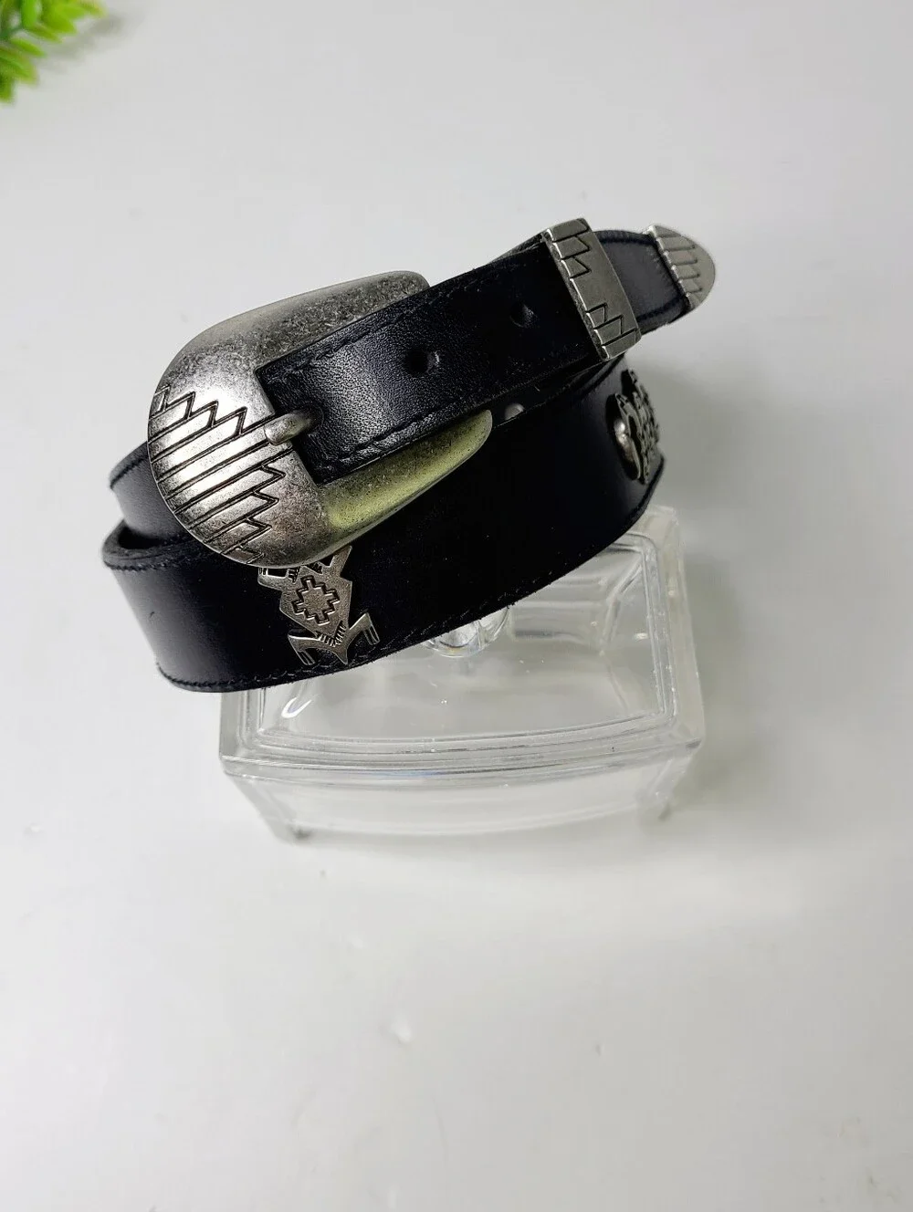 Wilsons American Bridle Animal Concho Genuine Leather Vintage Belt
